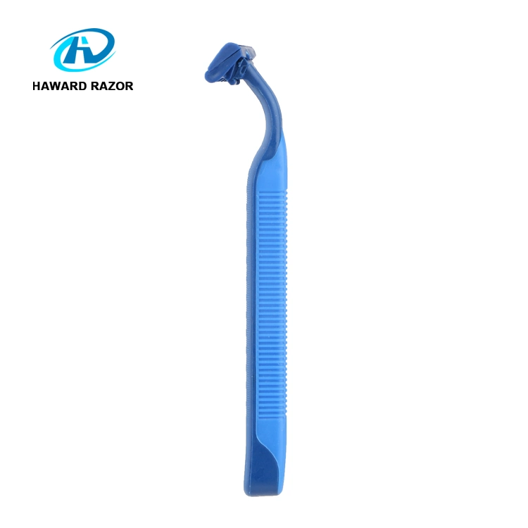 D228L Twin Blade Shaving Razor with Rubber Handle Hair Removal Men Razor